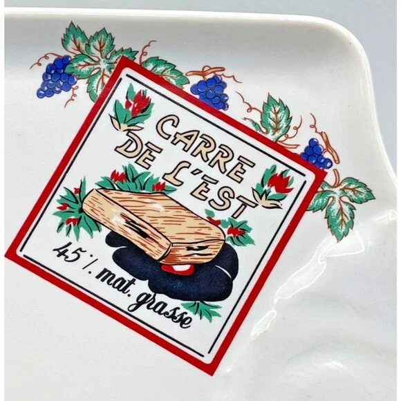 Vintage Revol Porcelain Fromages De France Cheese Platter Tray White 16" x 9" - Picture 5 of 11